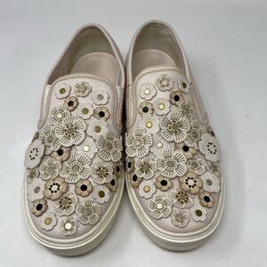 Coach tea rose rivets slip on shoes size 8